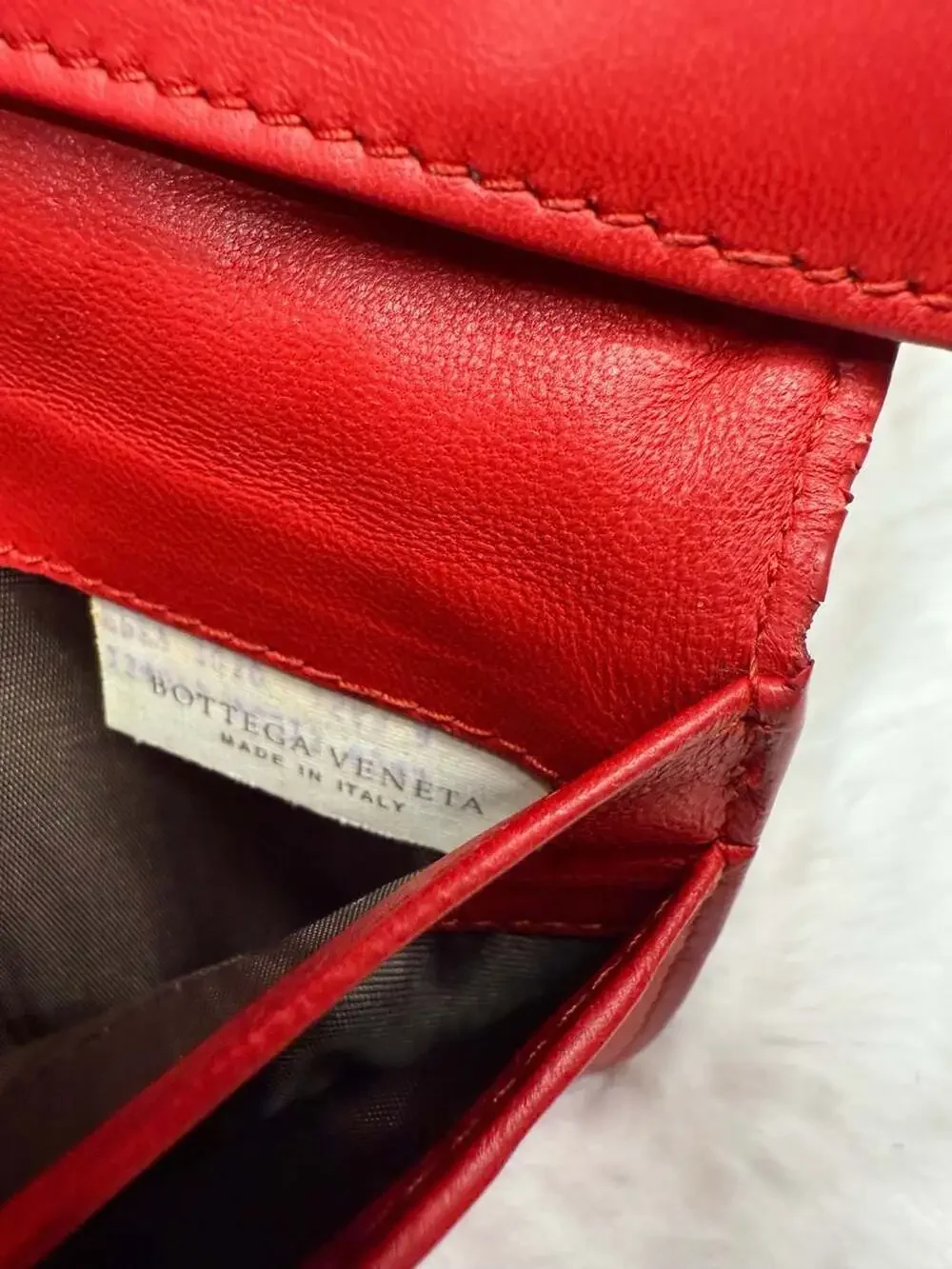 Bottega Veneta Red Intrecciato Nappa Leather Continental Flap Wallet